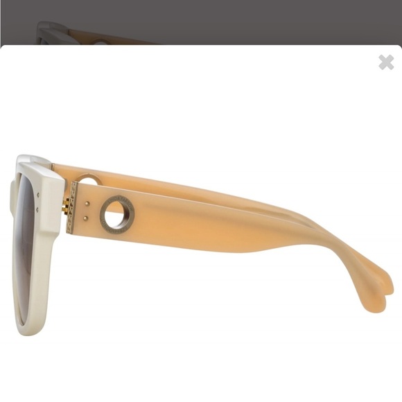 Linda Farrow white & Cream Sunglasses - Picture 4 of 9